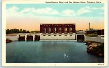 Postcard - Hydro-Electric Plant and Des Moines River, Ottumwa, Iowa picture