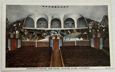 Antique Postcard c1920s Interior Theatre New Casino Catalina Island California picture