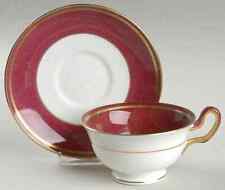Wedgwood Swinburne Ruby Peony Shape Cup & Saucer 795304 picture