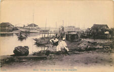 Singapore C-1910 Malay Village Rochor River occupational Postcard 22-10611 picture
