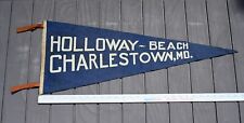 Holloway Beach, Charlestown, MD Maryland Large Size Vintage Felt Pennant picture