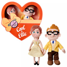Disney Carl & Ellie Plush Doll Set Pixar - Valentine's Day Heart Box - Up - New picture
