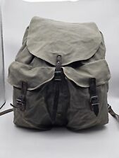 Vintage WW2 Austrian Germany Backpack Rucksack Canvas Leather Trim Stolla Wien picture