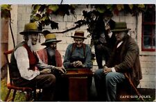 Postcard Cape Cod Folks, Older Men Sitting Around Playing Game, Massachusetts picture