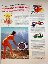 1941 Southern California Sun Festival 40s Print Ad Archery Football Golf Racing picture