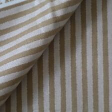 Vtg P Kaufmann Home Decor Fabric Cotton Classic Creamy Gold & Tan Stripe 5 yds picture