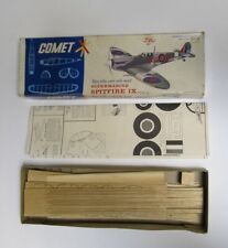 1960's Comet Spitfire IX Balsa Airplane Model Kit #3402 with Instructions picture