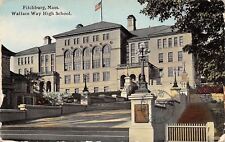 Fitchburg Massachusetts~Wallace Way High School~1913 Postcard picture