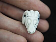 Antique Natural Old Carved Antique Ram Head Carved  White Old Jade pendant picture
