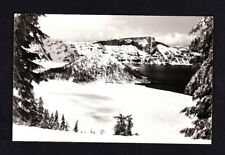 c1940s Lot (2) VTG RPPC Photo Postcards Winter Scene Crater Lake OR picture