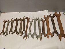 Vintage Lot 14 Double Open End Hand Wrenches Various Sz  USA/ Others  picture