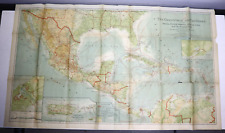 1922 February COUNTRIES OF CARIBBEAN National Geographic Map - picture