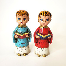 Vintage 1961  Plaster Chalkware  Singing Choir Boys Figurines 5