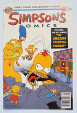 1993 BONGO COMICS GROUP SIMPSONS COMICS #1 FLIP BOOK NEWSSTAND EDITION NO POSTER picture