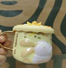Starbucks Easter Golden Autumn Osmanthus Jade Rabbit Ceramic Coffee Mug With Lid picture