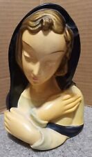 Vintage Roman Art Co Robia Ware VIRGIN MARY Homo Bust picture