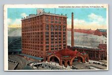 Vintage Postcard View of Pennsylvania Railroad Station Pittsburgh PA picture