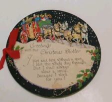 Vintage Greetings With This Christmas Blotter Christmas Tree Ornament  picture