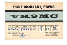 Ham Radio Vintage QSL Card     VK9MC 1973 Port Moresby, PAPUA picture