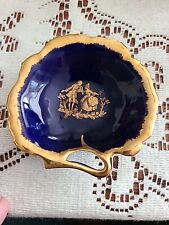 Vintage Limoges Cobalt Blue & Gold Victorian Miniature 3