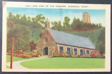 Wee Kirk of the Heather Glendale California Vintage View Postcard Posted 1937 picture