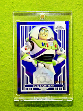 Buzz LightYear DISNEY 100 PURPLE REFRACTOR #/299 ToyStory CARD 2023 Topps Chrome picture