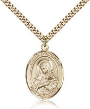 Mater Dolorosa Medal For Men - Gold Filled Necklace On 24 Chain - 30 Day Mon... picture