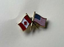 VTG America USA American Canada Canadian Flag Lapel Pin picture