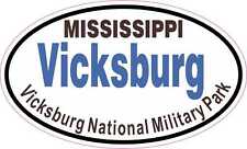 5x3 Oval Vicksburg National Military Park Sticker Car Truck Vehicle Bumper Decal picture