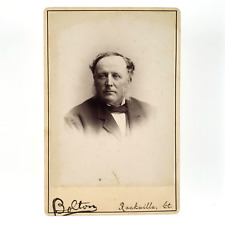 Rockville Connecticut Man Cabinet Card c1875 Bolton Bowtie Chops Photo C3330 picture