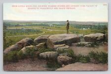 From Little Round Top Showing Warren Statue Gettysburg Pennsylvania Postcard picture