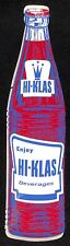 Hi-Klas Beverages Vinyl Sticker c1950's-60's  2 1/4