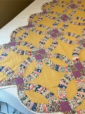 Vintage Double Wedding Ring Quilt 70