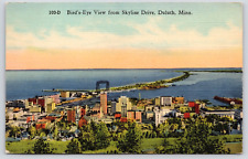 Postcard - Duluth, Minnesota - View from Skyline Drive - c 1940s, Unposted (E14) picture