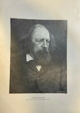 1884 Poet Alfred Lord Tennyson illustrated picture
