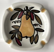 Vintage Keramikos Pottery Ashtray Trinket Dish Hand Painted Signed Numbered picture