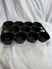Antique No. 10 B Cast Iron Muffin Popover Pan picture