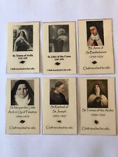 Catholic Carmelite Saints homemade relic Holy cards St Teresa John Cross Maryam picture