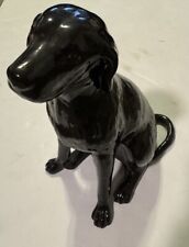 Large Ceramic Black Labrador Statue 11.5 In. picture