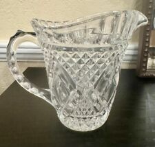 Gorgeous Heavy Lead Crystal Pitcher NOT Marked FTD  EUC 5 1/2' tall picture