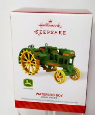 Hallmark John Deere Waterloo Boy Tractor Ornament Die cast Metal 2014 picture