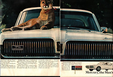 1967 Mercury Cougar Car Ad 2 page Original Vintage Magazine Print Mans Car b4 picture