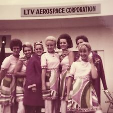Vintage Color Photo Women Group Matching Dresses LTV Aerospace Corporation Sign picture