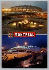 Montreal Stadium Velodrome Biodome Cycling Olympic Park Quebec CA Postcard C3 picture