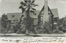 Vintage California Linen Postcard A Picturesque Home 1907 Postmark picture