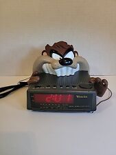 TESTED VINTAGE 1997 Westclox Tasmanian Devil Alarm Clock Taz Radio Looney Tunes picture