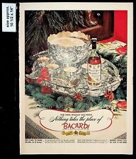 1943 Bacardi Santiago Cuba Rum Egg Nog Holiday Christmas Vintage Print Ad 38278 picture