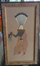 21x11 Native American Navajo sand painting  of an Apache GAAN Dancer.  Pic.18x9 picture