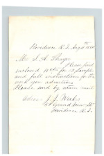 1884 Handwritten Letter JJ Weeks Providence RI Rhode Island Family History Stamp picture