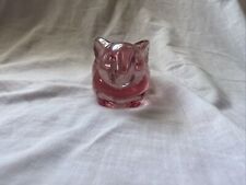 Vintage Indiana Glass Votlive Holders/Paperweight Rabbit Pink picture